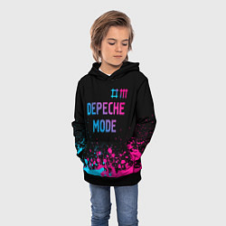 Толстовка-худи детская Depeche Mode Neon Gradient, цвет: 3D-черный — фото 2