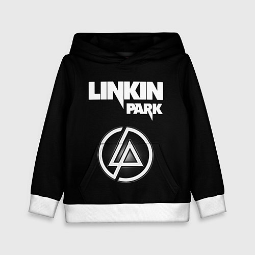 Детская толстовка Linkin Park логотип и надпись / 3D-Белый – фото 1