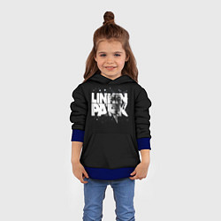 Толстовка-худи детская Linkin Park логотип с фото, цвет: 3D-синий — фото 2