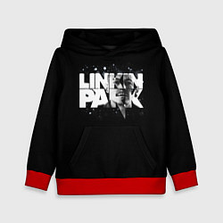 Толстовка-худи детская Linkin Park логотип с фото, цвет: 3D-красный