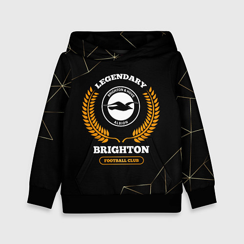 Детская толстовка Лого Brighton и надпись Legendary Football Club на / 3D-Черный – фото 1