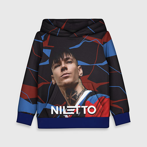 Детская толстовка Нилетто и красно-синие разводы / 3D-Синий – фото 1