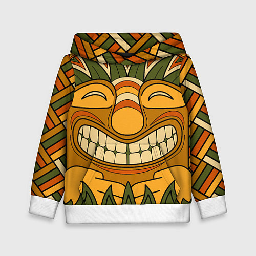 Детская толстовка Polynesian tiki LUCKY / 3D-Белый – фото 1