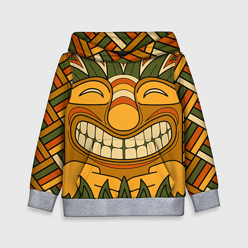 Детская толстовка Polynesian tiki LUCKY / 3D-Меланж – фото 1