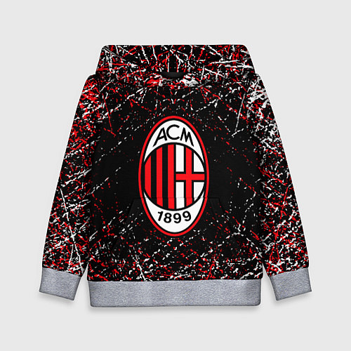 Детская толстовка Ac milan фк милан / 3D-Меланж – фото 1