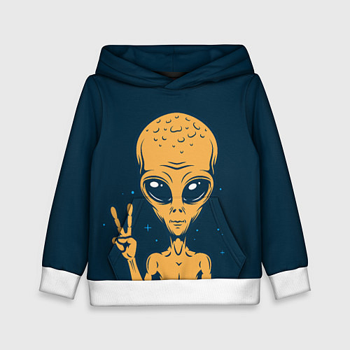 Детская толстовка Привет их космоса / 3D-Белый – фото 1