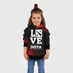 Толстовка-худи детская Dota Love Классика, цвет: 3D-черный — фото 2