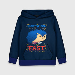 Детская толстовка Little Sonic gotta go fast