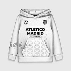 Толстовка-худи детская Atletico Madrid Champions Униформа, цвет: 3D-белый
