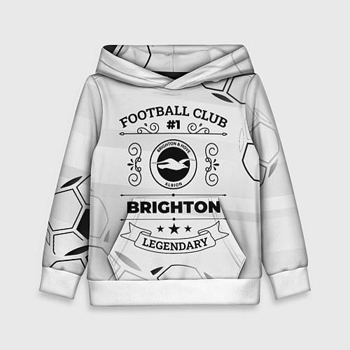 Детская толстовка Brighton Football Club Number 1 Legendary / 3D-Белый – фото 1