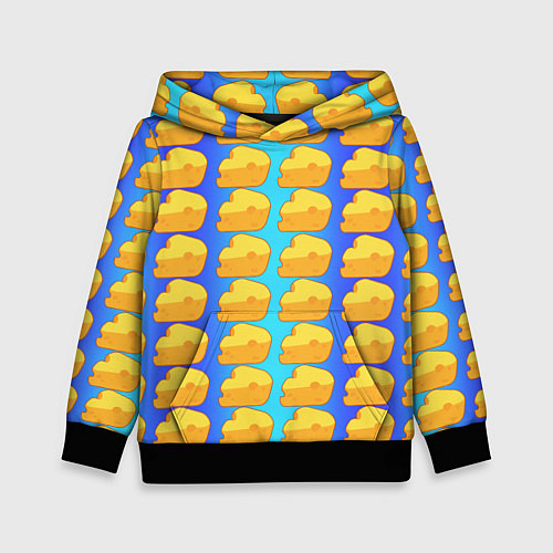 Детская толстовка Сыр сыр сыр / 3D-Черный – фото 1
