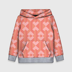 Детская толстовка Геометрический узор розового цвета geometric pink