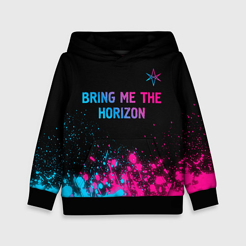 Детская толстовка Bring Me the Horizon Neon Gradient / 3D-Черный – фото 1