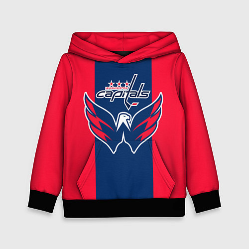 Детская толстовка Вашингтон КэпиталзWashington Capitals / 3D-Черный – фото 1