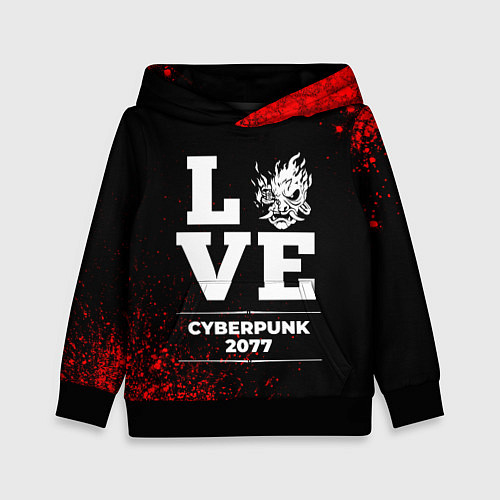 Детская толстовка Cyberpunk 2077 Love Классика / 3D-Черный – фото 1