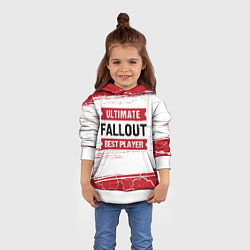 Толстовка-худи детская Fallout: красные таблички Best Player и Ultimate, цвет: 3D-белый — фото 2