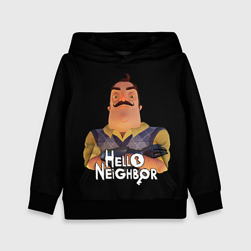 Детская толстовка Привет сосед Hello Neighbor / 3D-Черный – фото 1