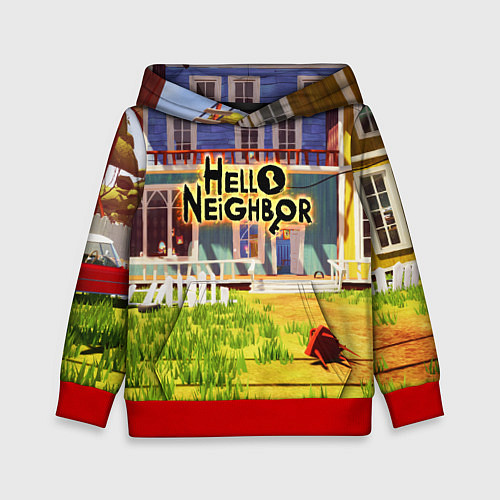 Детская толстовка Hello Neighbor: Дом / 3D-Красный – фото 1