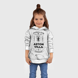 Толстовка-худи детская Aston Villa Football Club Number 1 Legendary, цвет: 3D-белый — фото 2