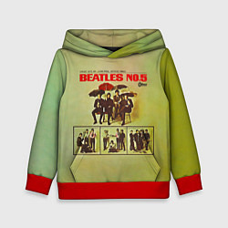 Толстовка-худи детская Beatles N0 5, цвет: 3D-красный