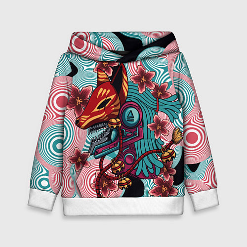 Детская толстовка Кицунэ-маска / 3D-Белый – фото 1