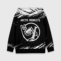 Толстовка-худи детская Arctic Monkeys - КОТ - Краски, цвет: 3D-черный
