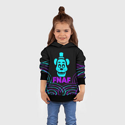 Толстовка-худи детская FNAF Фредди neon, цвет: 3D-черный — фото 2