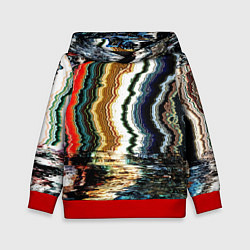 Толстовка-худи детская Glitch pattern - fashion trend, цвет: 3D-красный