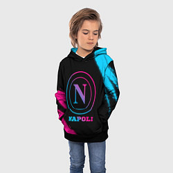 Толстовка-худи детская Napoli FC Neon Gradient, цвет: 3D-черный — фото 2