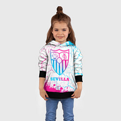Толстовка-худи детская Sevilla FC Neon Gradient, цвет: 3D-черный — фото 2