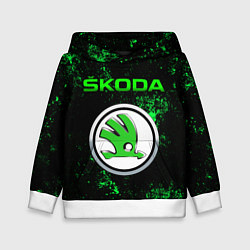 Детская толстовка SKODA - ЗЕЛЕНЫЕ БРЫЗГИ