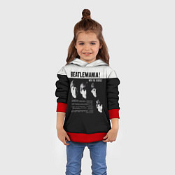 Толстовка-худи детская With The Beatles Битломания, цвет: 3D-красный — фото 2