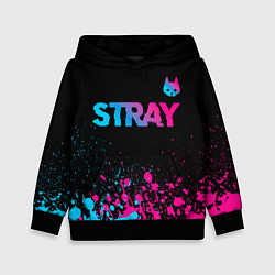 Детская толстовка Stray - neon gradient logo