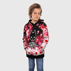 Толстовка-худи детская STRAY HORROR, цвет: 3D-черный — фото 2