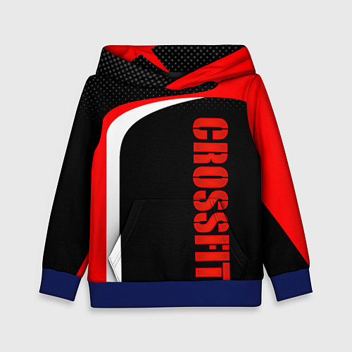 Детская толстовка CrossFit - Красный спортивный / 3D-Синий – фото 1