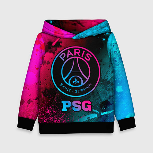 Детская толстовка PSG - neon gradient / 3D-Черный – фото 1