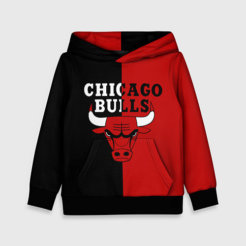 Детская толстовка Чикаго Буллз black & red / 3D-Черный – фото 1