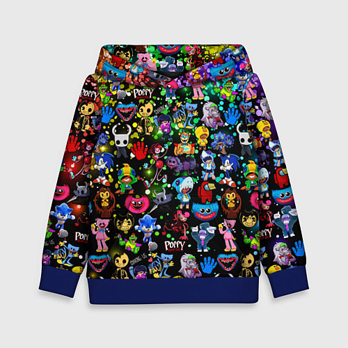 Детская толстовка Персонажи из разных игр / 3D-Синий – фото 1