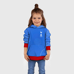 Толстовка-худи детская Tottenham hotspur Голубая абстракция, цвет: 3D-красный — фото 2