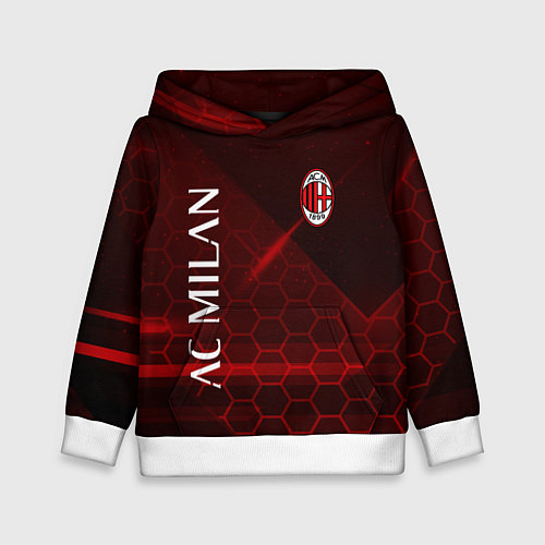 Детская толстовка Ac milan Соты / 3D-Белый – фото 1