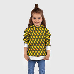 Толстовка-худи детская Ути Коричнево-зелёный, цвет: 3D-белый — фото 2