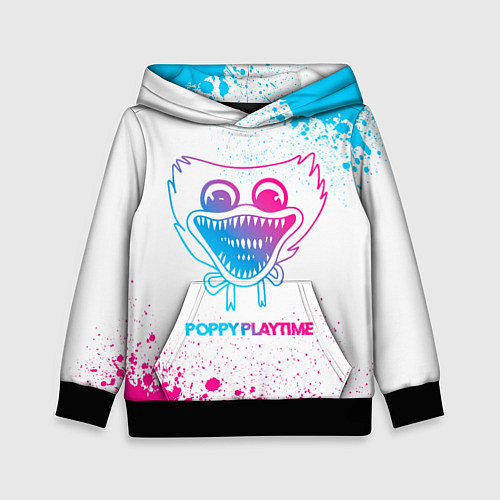 Детская толстовка Poppy Playtime neon gradient style / 3D-Черный – фото 1