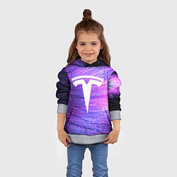 Толстовка-худи детская Тесла энергия солнца, цвет: 3D-меланж — фото 2