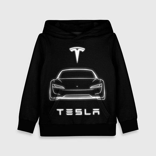 Детская толстовка Tesla white light / 3D-Черный – фото 1