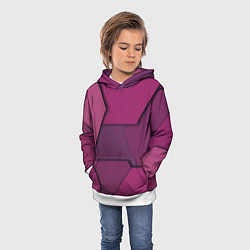 Толстовка-худи детская Геометрические фигуры в движении, цвет: 3D-белый — фото 2