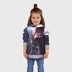 Толстовка-худи детская Берсерк С Мечечём На Плече, цвет: 3D-меланж — фото 2