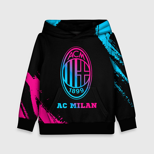 Детская толстовка AC Milan - neon gradient / 3D-Черный – фото 1