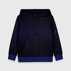 Толстовка-худи детская Молчаливые космические дали, цвет: 3D-синий