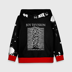 Толстовка-худи детская Joy Division - unknown pleasures, цвет: 3D-красный