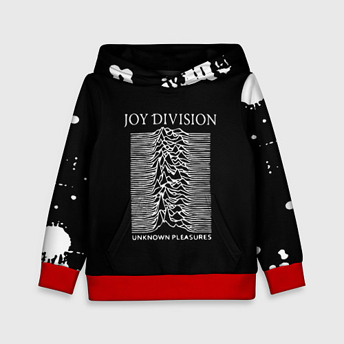 Детская толстовка Joy Division - unknown pleasures / 3D-Красный – фото 1